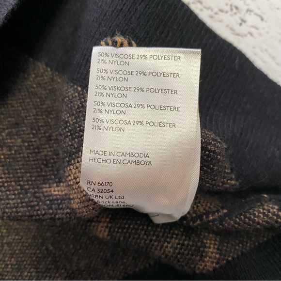 Maeve Anthropologie Black and Tan Dog Pattern Sweater Small - Picture 9 of 12